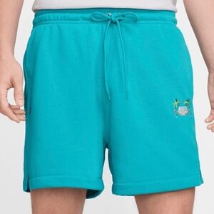 🆕 Nike Club FT Glow Vibes Men's Aqua Shorts P0349